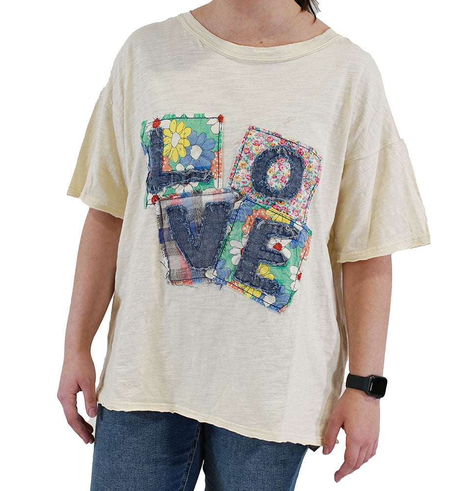 Easel Love Patch Top