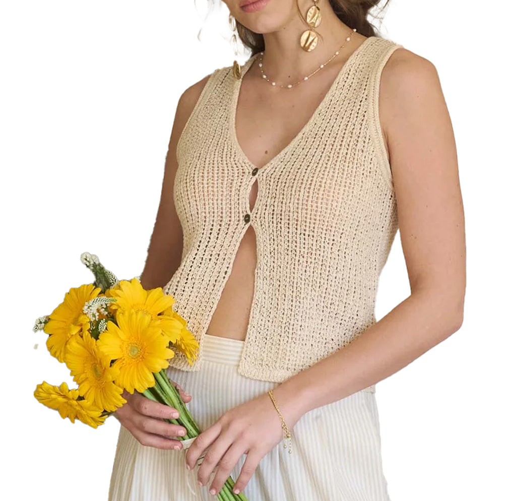 Blu Pepper Tie Knit Vest