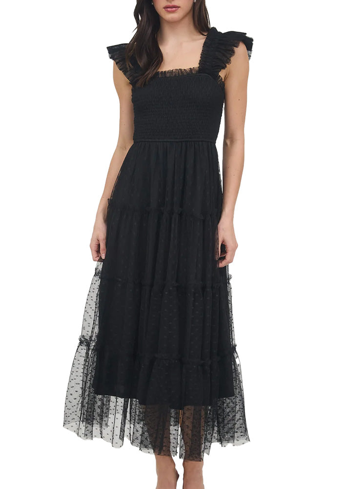 Blu Pepper Lace Dot Maxi