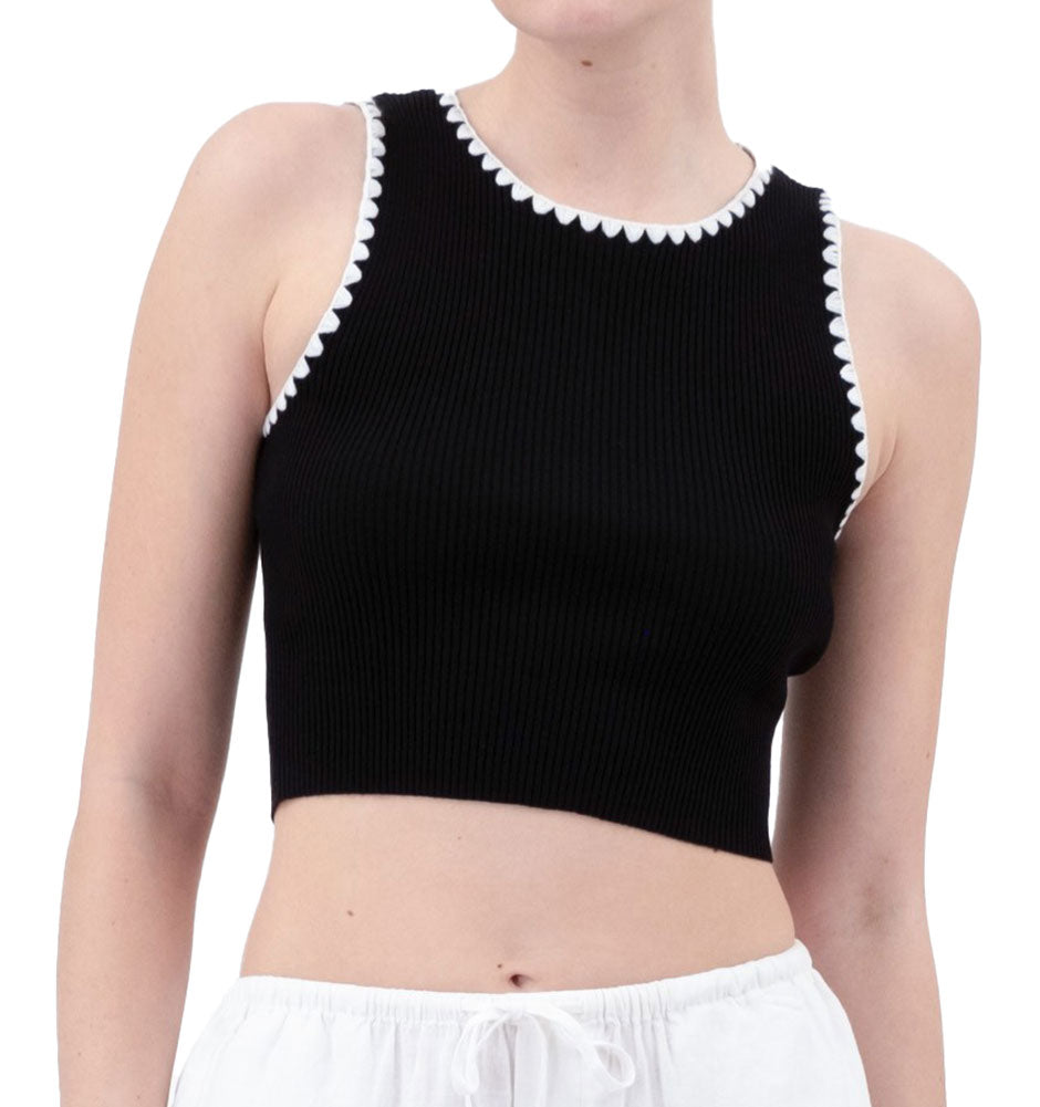 Blu Pepper Ribbed Tank