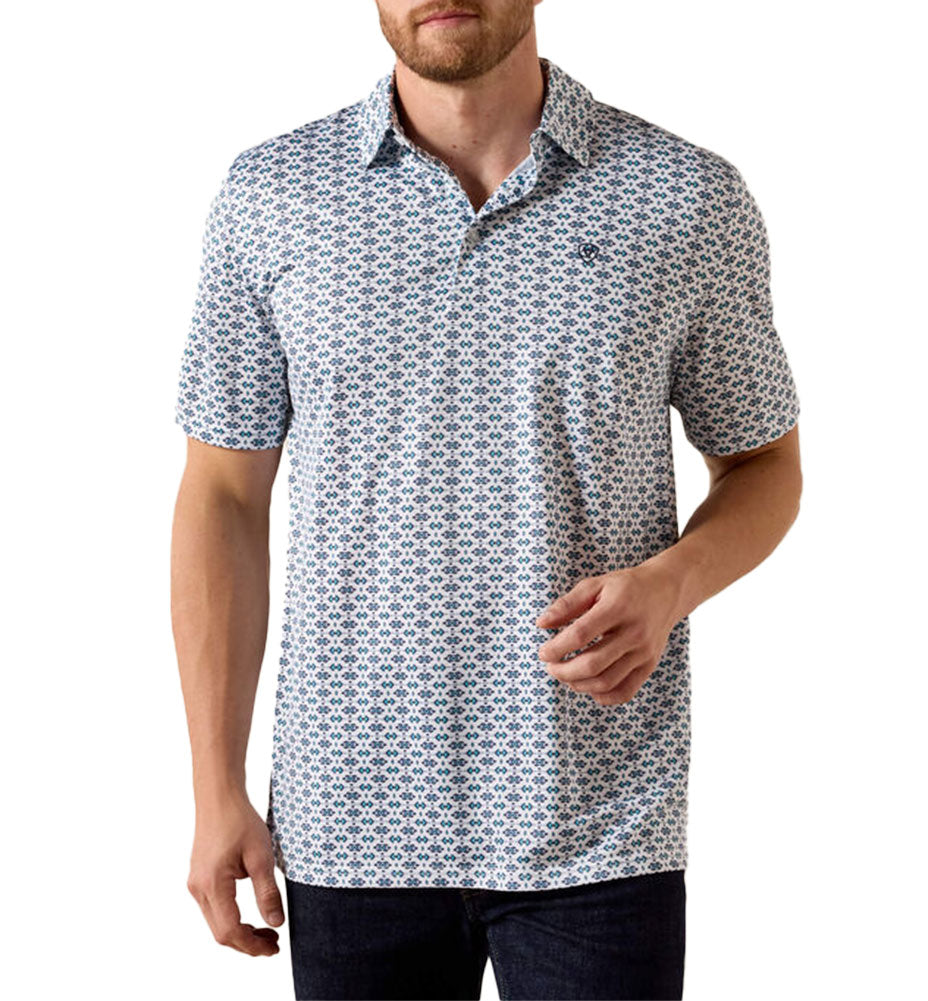 Ariat Men's All Over Print Classic Fit Polo Shirt