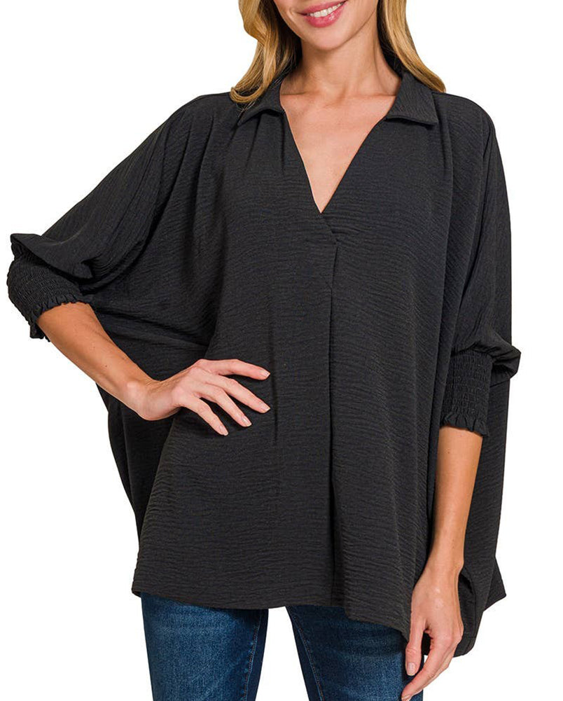 ZENANA Airlow Collar T-Shirt