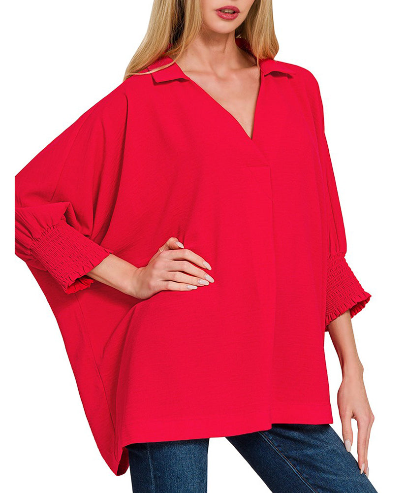 ZENANA Airlow Collar T-Shirt