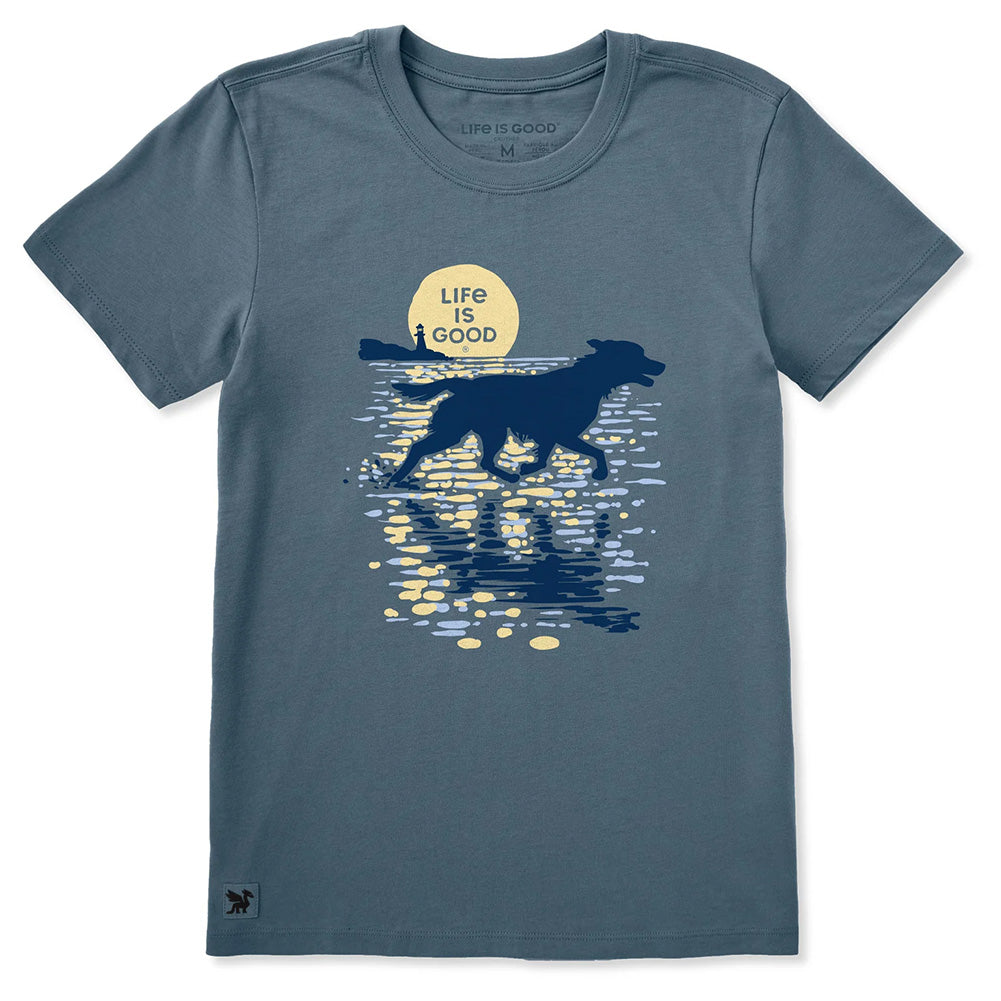 Life Is Good Ladies Moonlit Dog Crusher T-Shirt