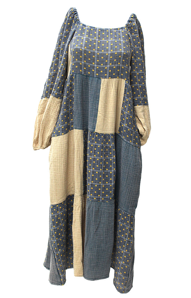 Easel Maxi Patchwork Dress
