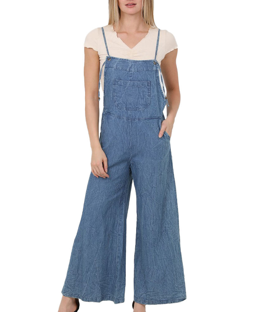 Angie Clothing Flare Leg Overalls Jumpsuit