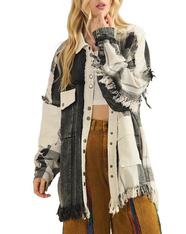 Oli & Hali Washed Button Down Shacket