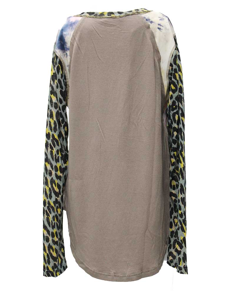 Umgee USA Mix Print Leopard Top
