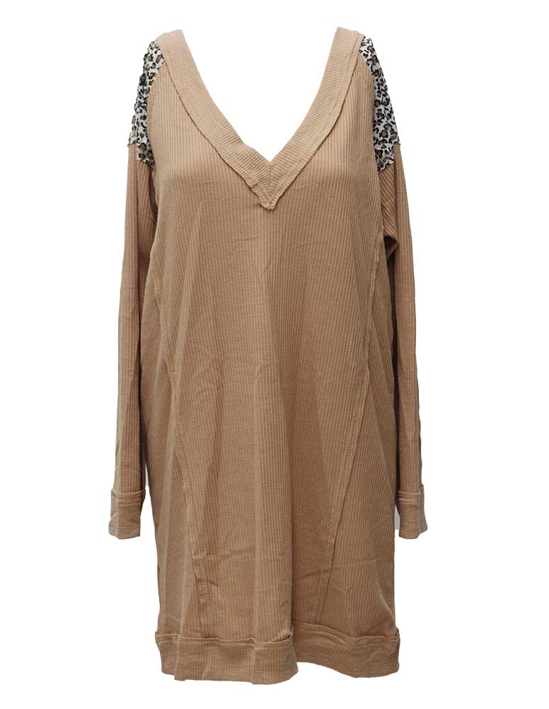 Umgee USA Long Sleeve Tunic Dress