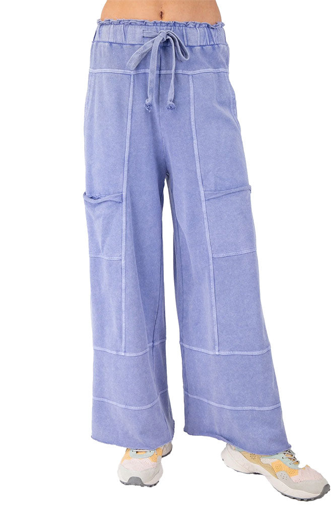 Easel Mineral Wash Knit Cargo Pants