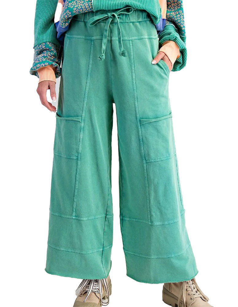 Easel Mineral Wash Knit Cargo Pants