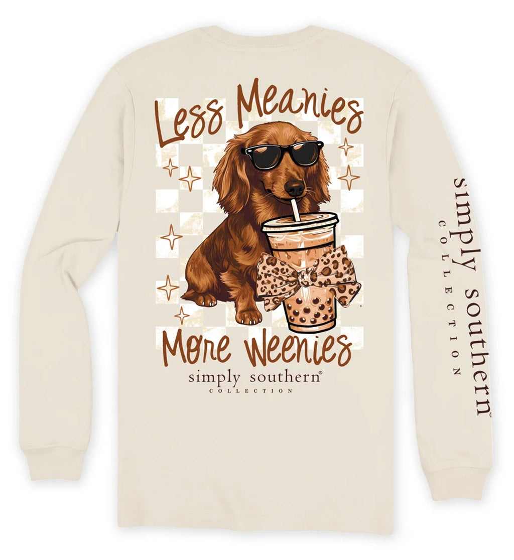 Simply Southern Less Meanies More Weenies Long Sleeve Graphic T-Shirt