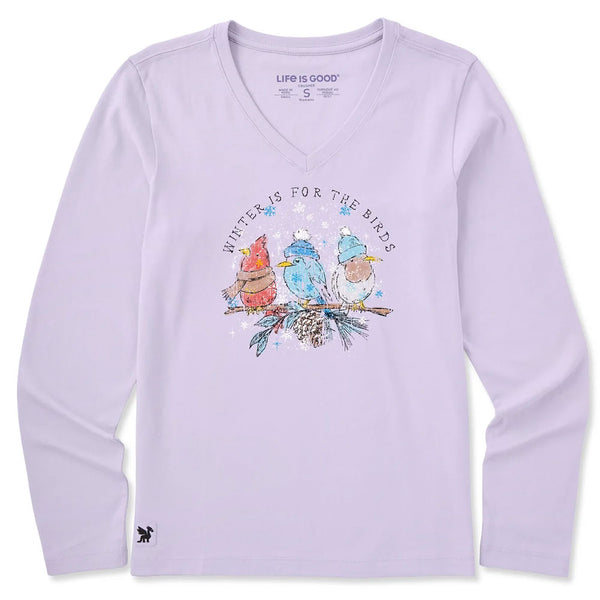 Life Is Good Women's Winter is for the Snowy Birds Long Sleeve T-Shirt