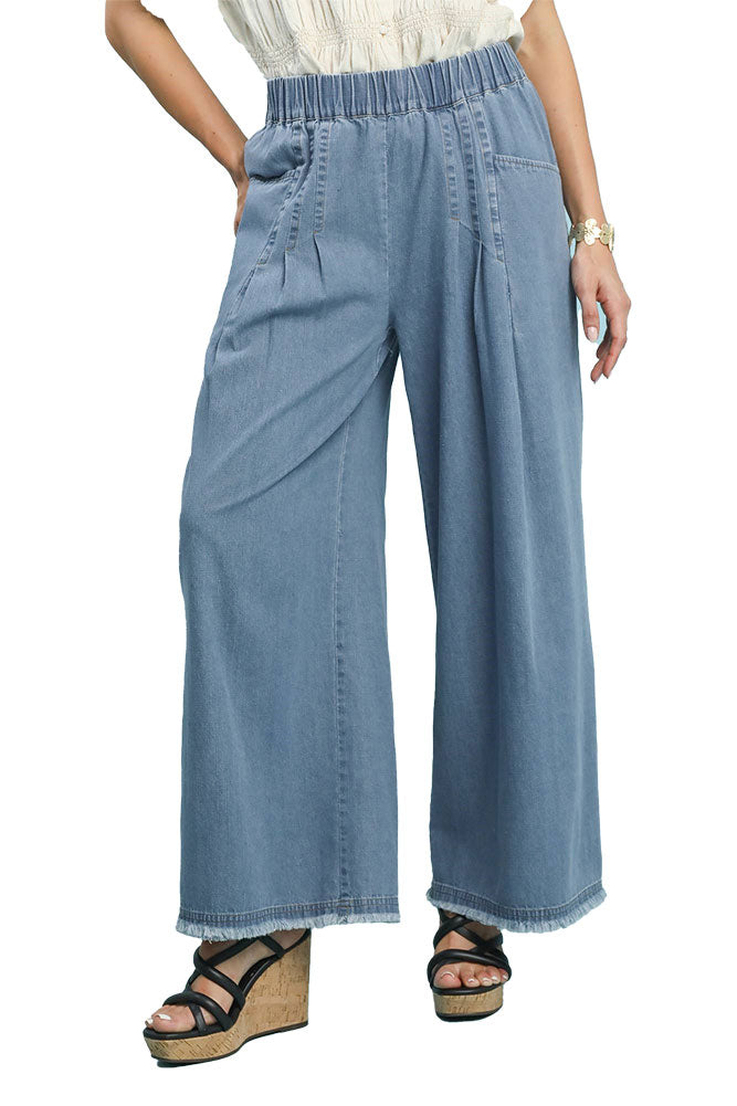 Umgee USA Stone Washed Wide Leg Pants