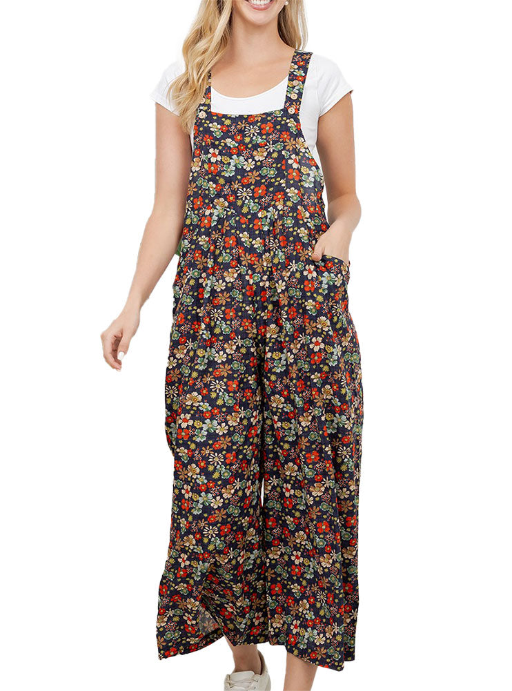 La Soul Vintage Floral Print Overall