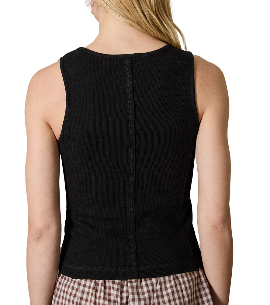 JOA Exposed Seam Pocket Top