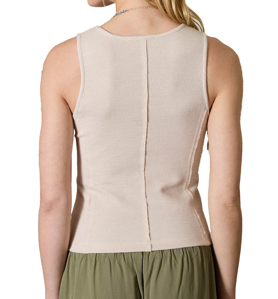 JOA Exposed Seam Pocket Top