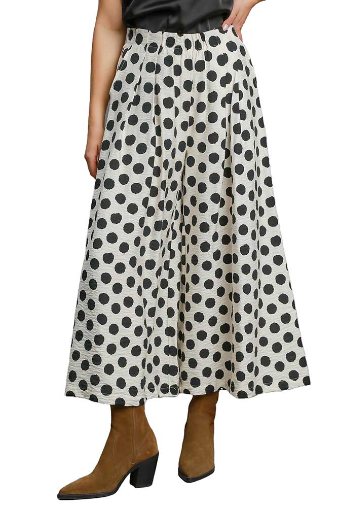 Umgee USA Playful Polka Wide Leg Pants