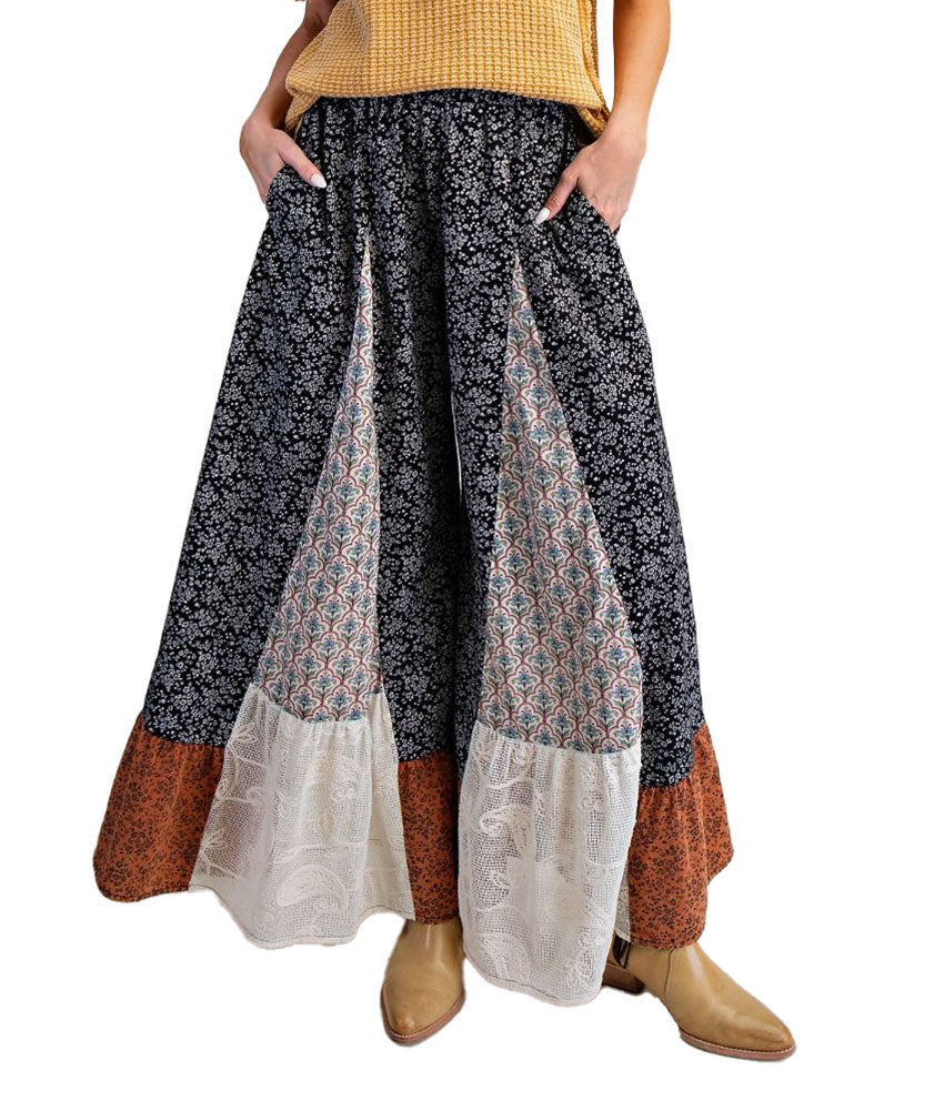 Easel Ruffle Washed Palooza Pants