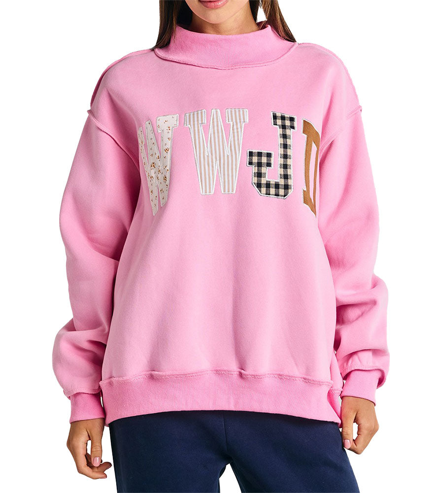 Bucketlist Inc. WWJD Embroidered Sweatshirt
