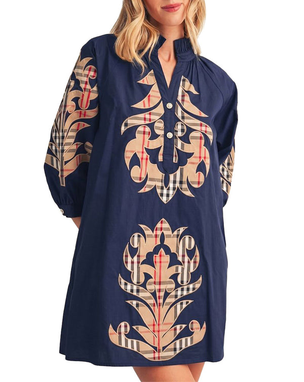 Jodifl Check Baroque Shift Dress