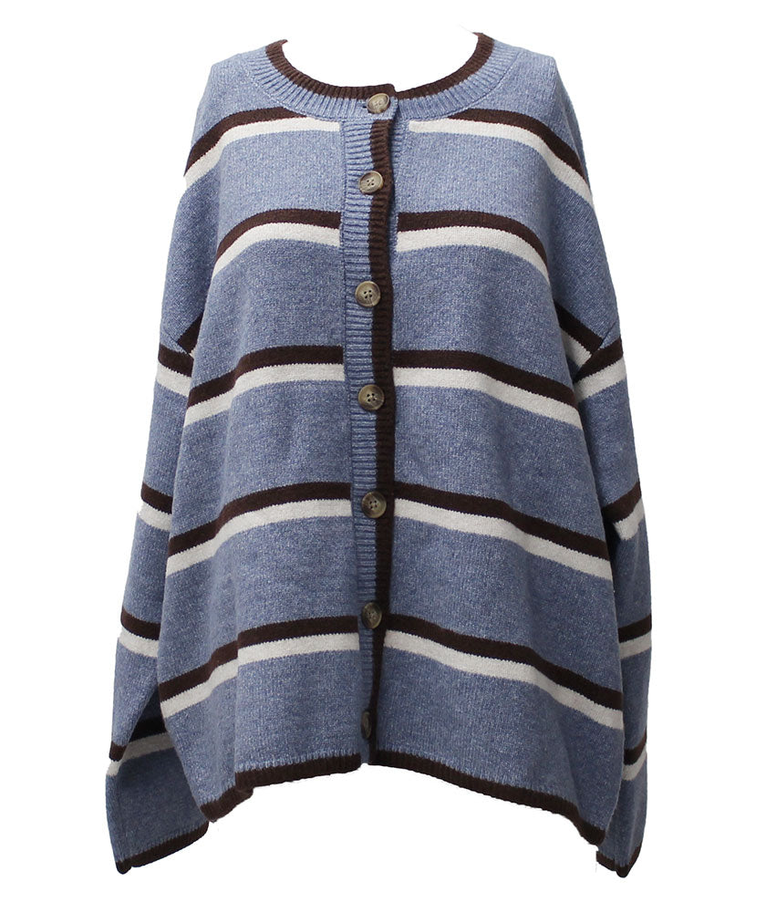 Blu Pepper Women's Striped Cardigan Sweater