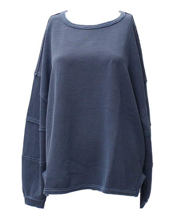JOA Women's Exposed Seam Long Sleeve Knit Top