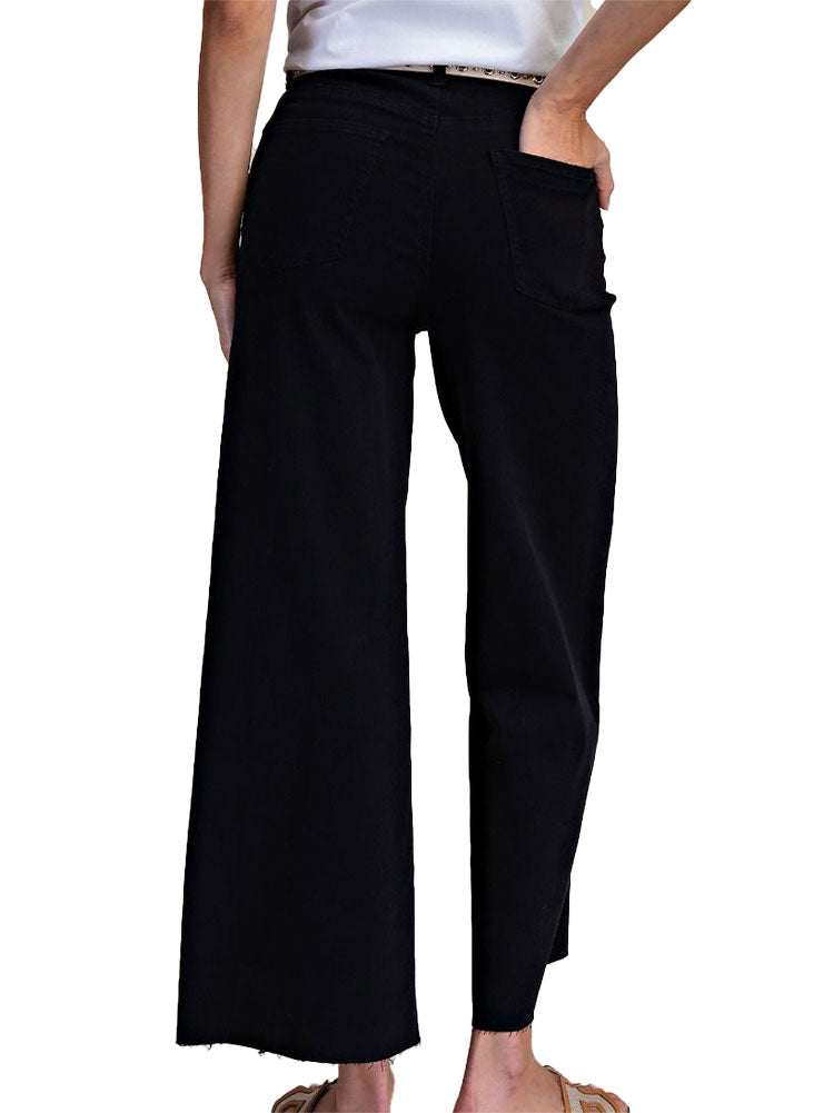 Easel High Waisted Washed Twill Pants