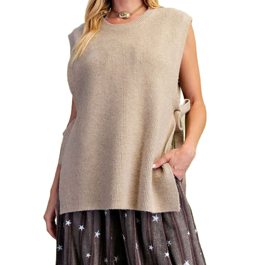 Easel Sleeveless Knit Sweater Vest