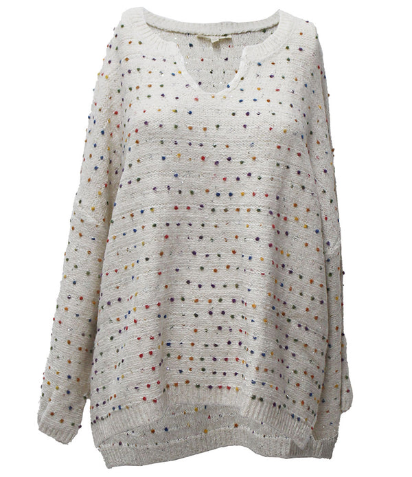 Easel Women's Confetti V-Neck Sweater