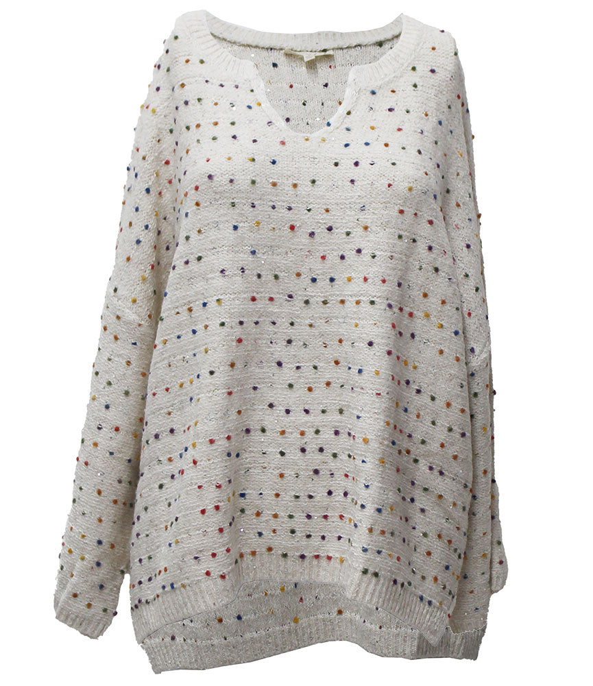 Easel Women's Confetti V-Neck Sweater