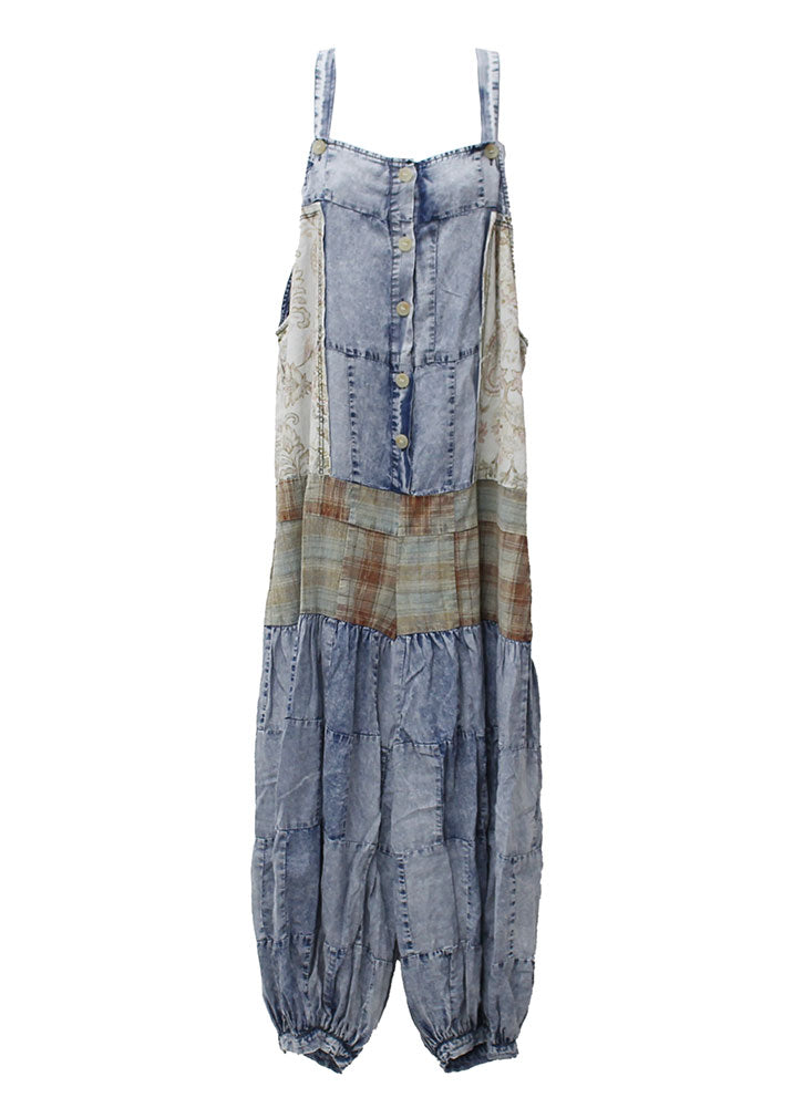 Blue Velvet Women's Patch Romper