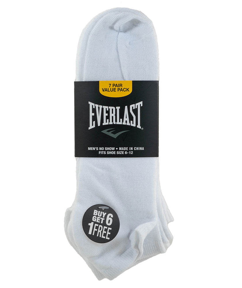Everlast 7pk Men's No Show