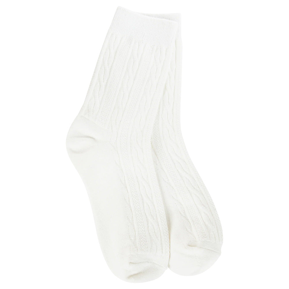 Worlds Softest Socks Weekend Cable Mini Crew