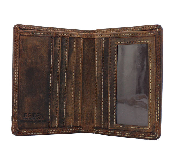 Jack Bull Leathers RFID Mini Bi-Fold Leather Wallet
