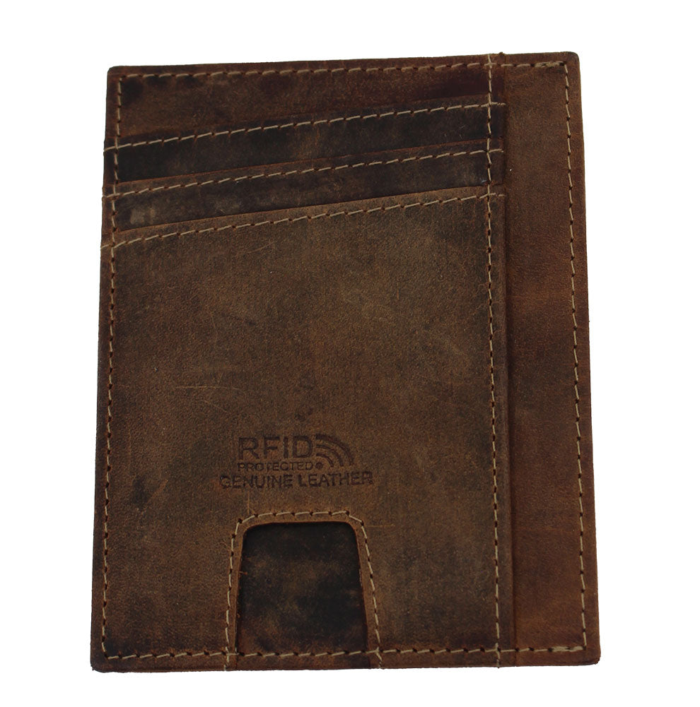 Jack Bull Leathers RFID Slim Front Wallet