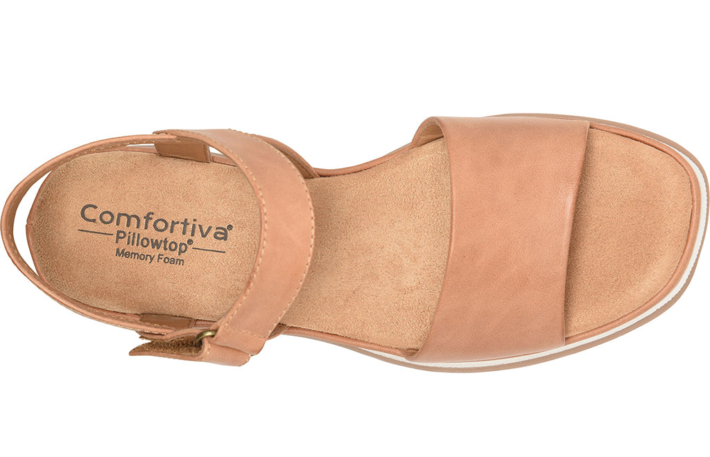 Comfortiva Women's Ash Sporty Slingback Wedge Sandal