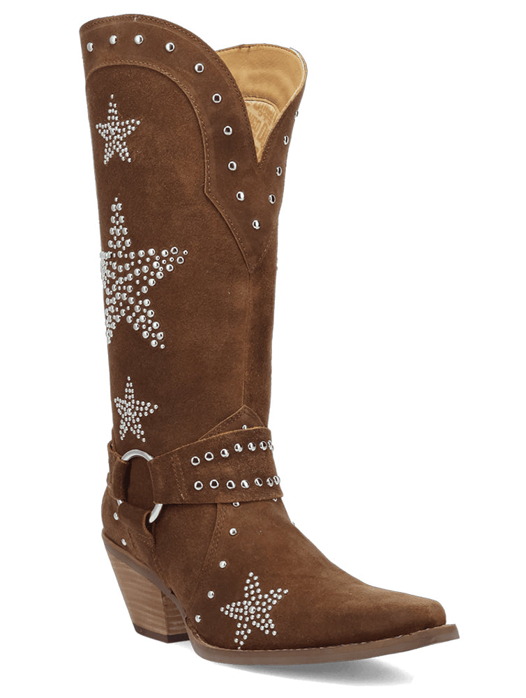 Dingo Women's Lucky Stars Embellished Western Harness Boot