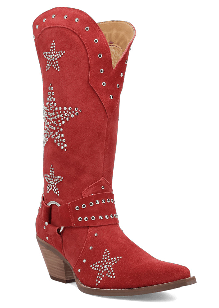 Dingo Women's Lucky Stars Embellished Western Harness Boot