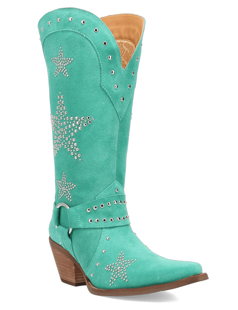 Dingo Women's Lucky Stars Embellished Western Harness Boot