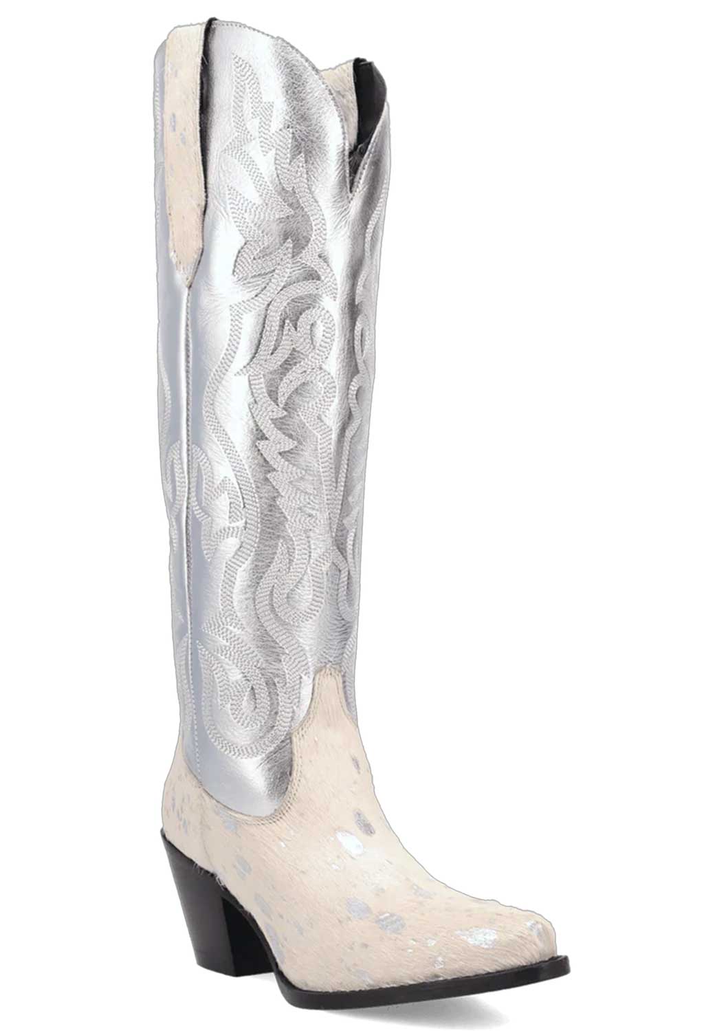 Dingo Women's Take No Bull Metallic Leather Western Tall Boot