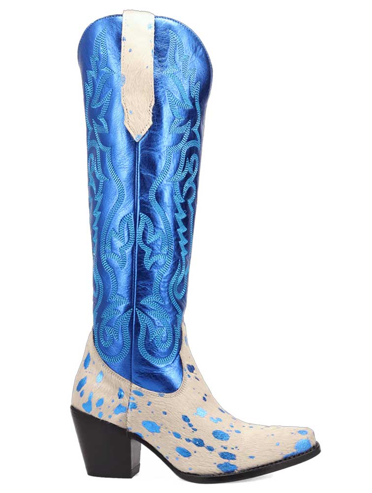 Dingo Women's Take No Bull Metallic Leather Western Tall Boot