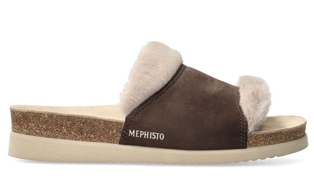 Mephisto Women's Hemeline Faux Fur Slide Sandal