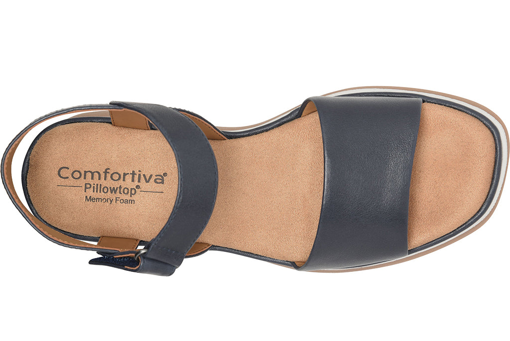 Comfortiva Women's Ash Sporty Slingback Wedge Sandal