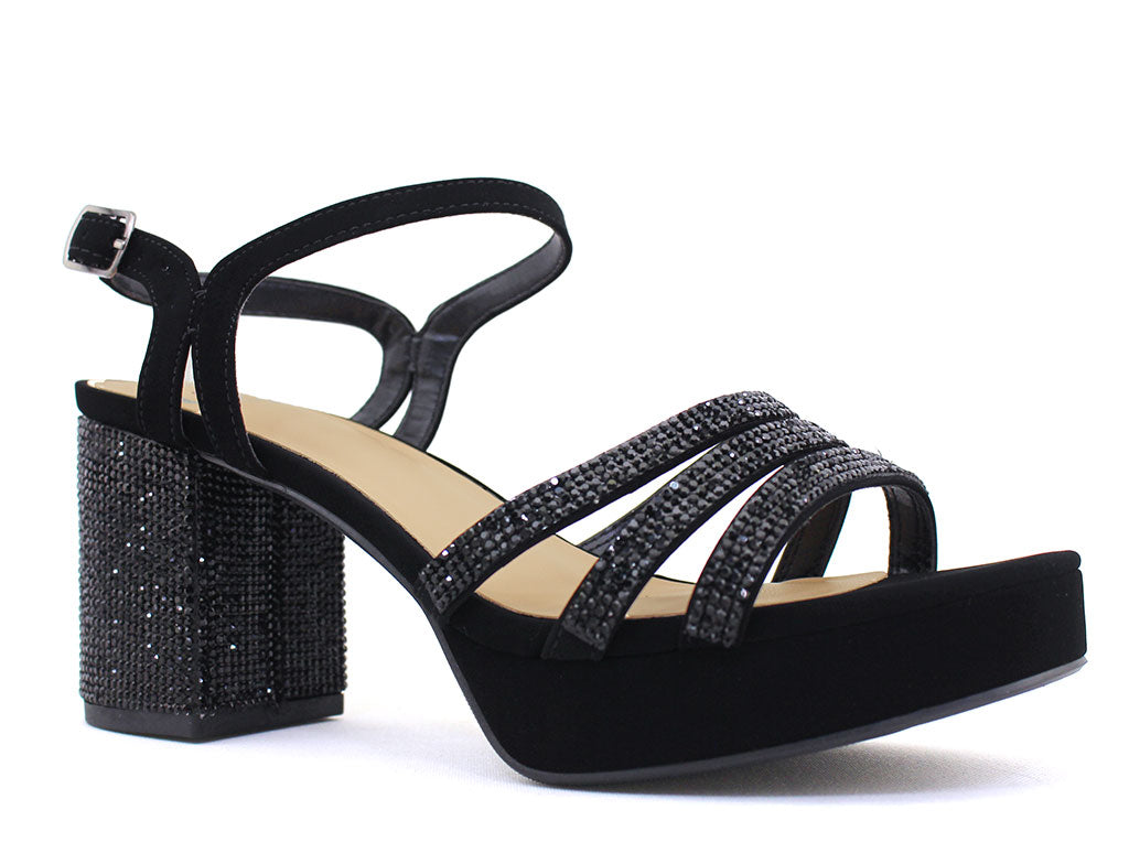 My Delicious Shoes Women's Icarus Rhinestone Strappy Sandals
