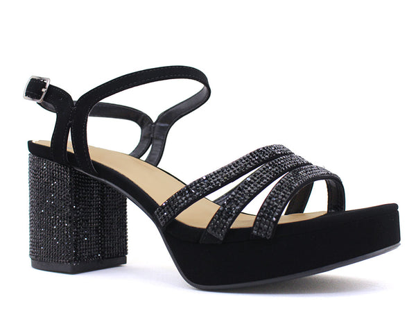 My Delicious Shoes Women's Icarus Rhinestone Strappy Sandals