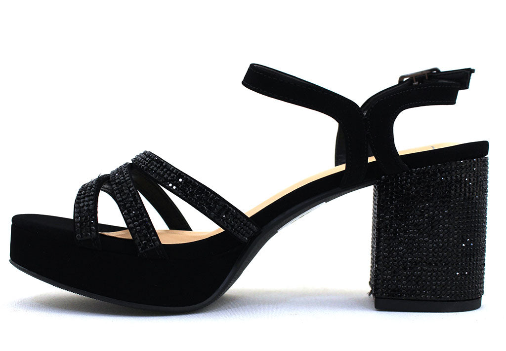 My Delicious Shoes Women's Icarus Rhinestone Strappy Sandals