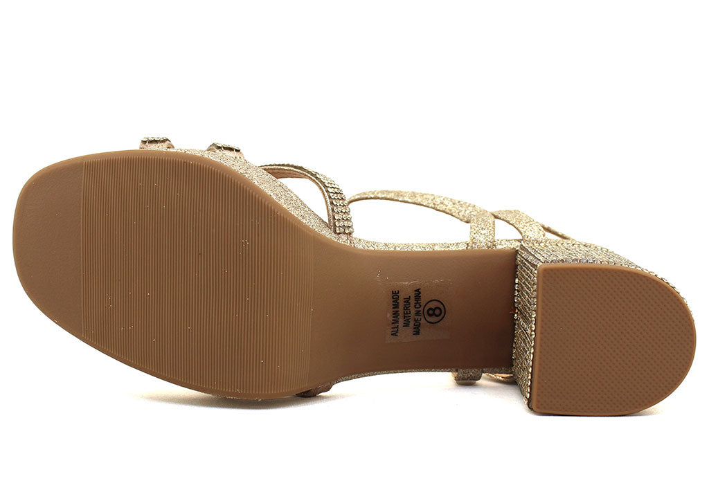 My Delicious Shoes Women's Icarus Rhinestone Strappy Sandals