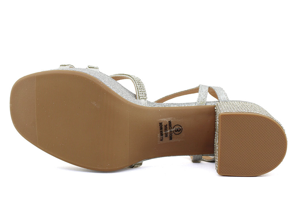 My Delicious Shoes Women's Icarus Rhinestone Strappy Sandals