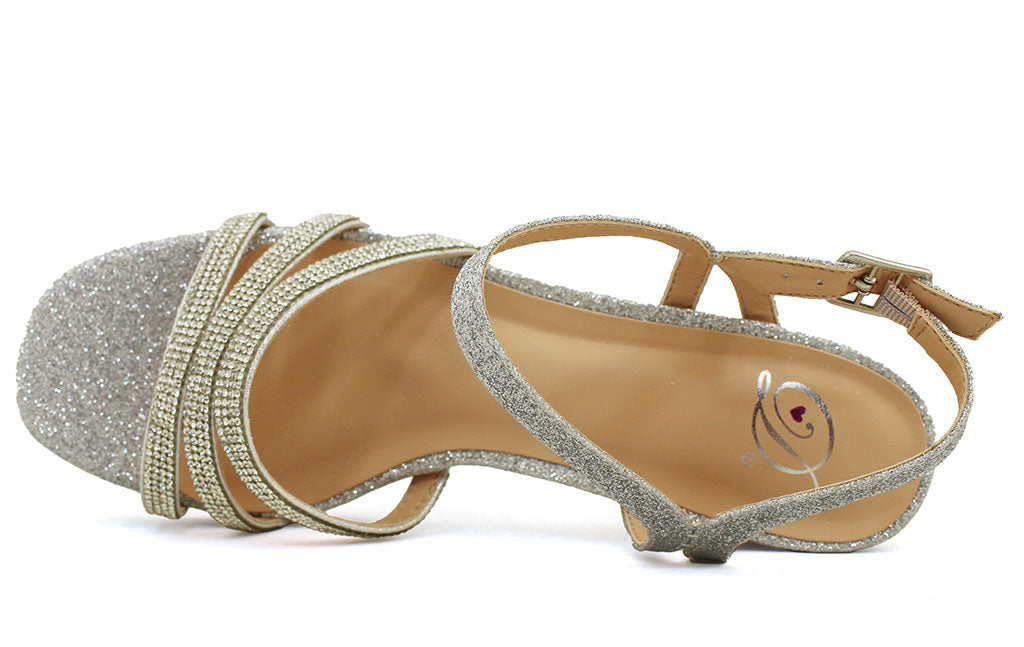 My Delicious Shoes Women's Icarus Rhinestone Strappy Sandals